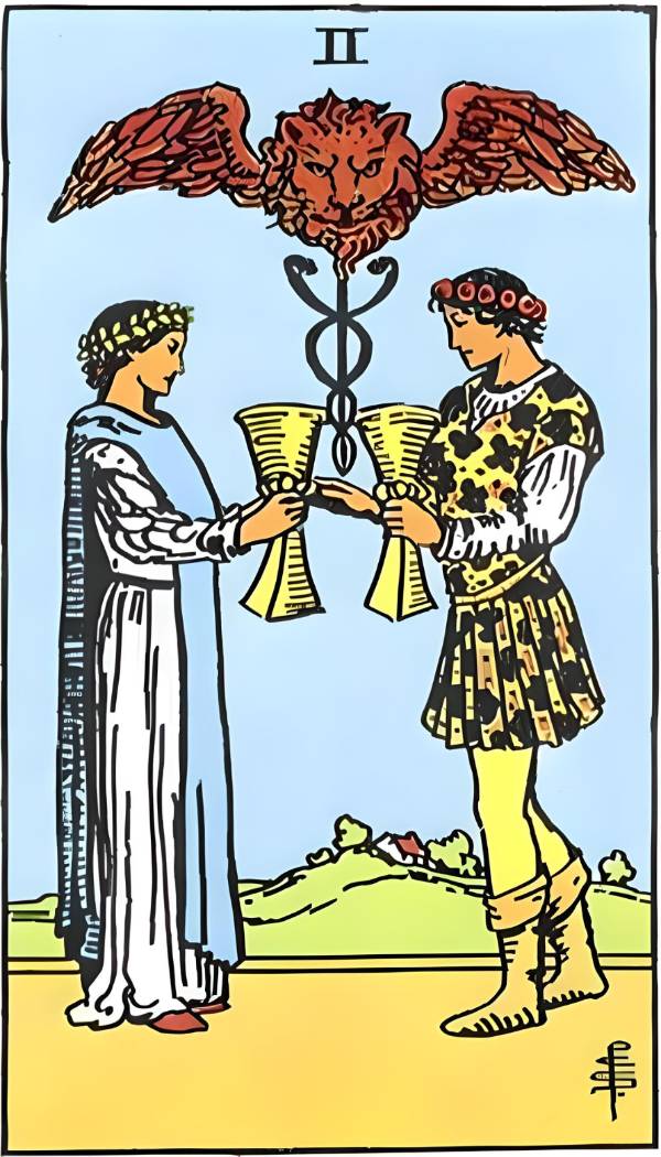 Two of Cups Tarot Card