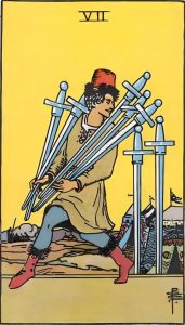 Seven of Swords Tarot Card